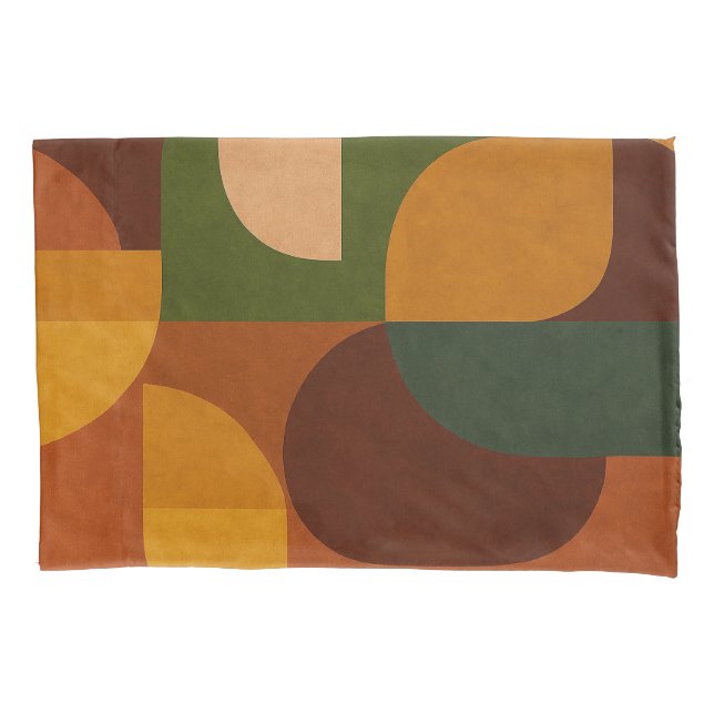 Mid-Century Modern Abstract Composition Pillowcase (Front)