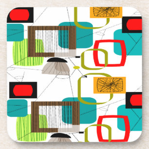 Mid-Century Modern Abstract Design Coaster