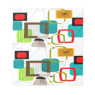 Mid-Century Modern Abstract Design Notepad