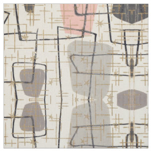 Mid Century Modern Abstract Fabric