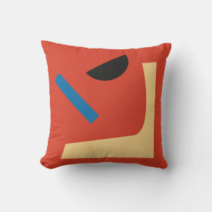 Mid Century Modern Abstract Geometric Multi Colour Throw Pillow