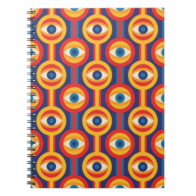 Mid-century modern: abstract geometric. notebook (Front)