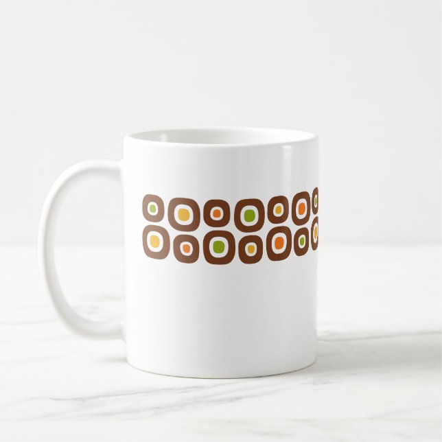 Mid Century Modern Abstract Geometric Pattern Coffee Mug (Left)