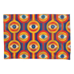Mid-century modern: abstract geometric. pillowcase