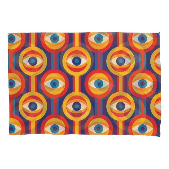 Mid-century modern: abstract geometric. pillowcase (Front)
