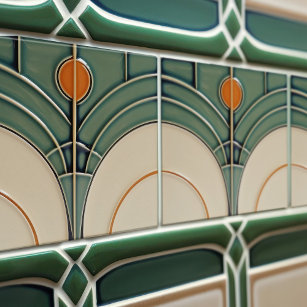 Mid-Century Modern Abstract Geometric Symmetry Tile
