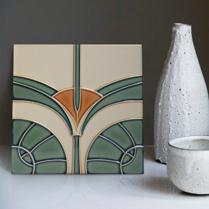 Mid-Century Modern Abstract Geometric Symmetry Tile