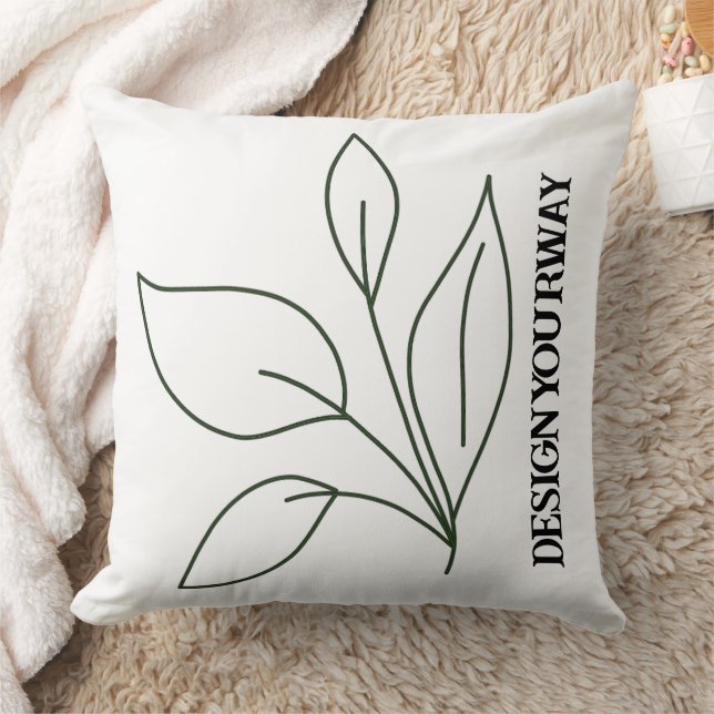 mid century modern abstract minimalist  throw pillow (Blanket)