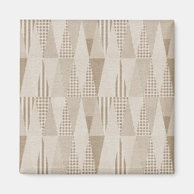 Mid Century Modern Abstract Neutral Print Magnet (Front)
