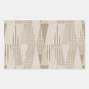 Mid Century Modern Abstract Neutral Print Sticker