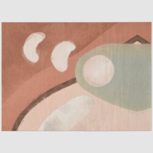 Mid Century Modern Abstract Organic Art Decoupage Tissue Paper