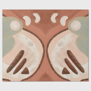 Mid Century Modern Abstract Organic Art Decoupage Wrapping Paper