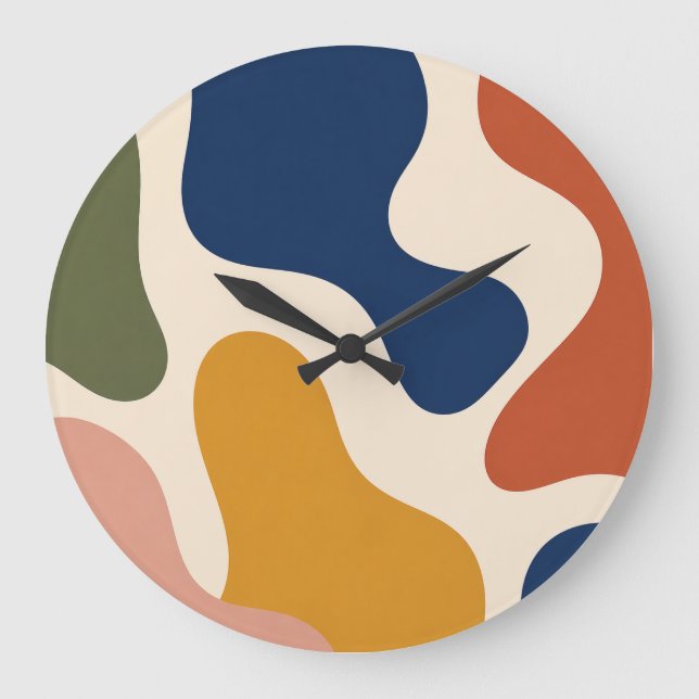 Mid-Century Modern Abstract Organic Shape Clock (Front)
