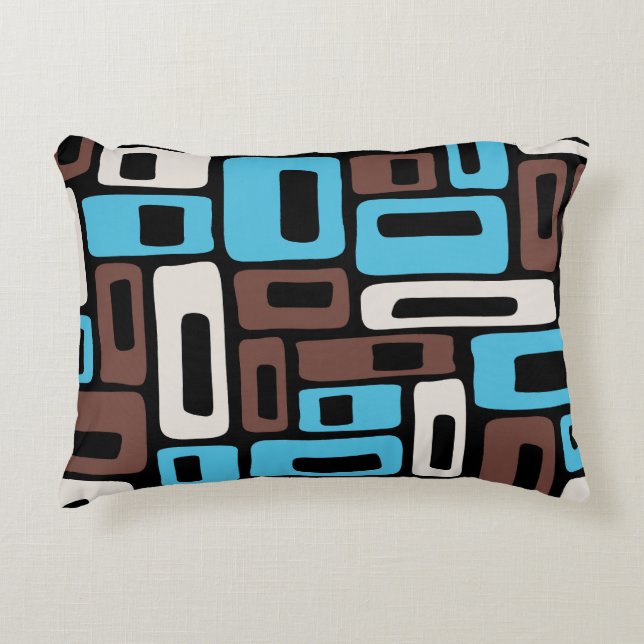 Mid Century Modern Abstract Pattern Accent Pillow (Front)