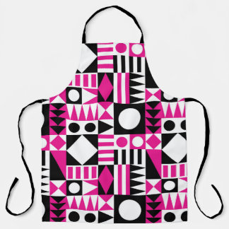 Mid-century modern abstract pattern. apron