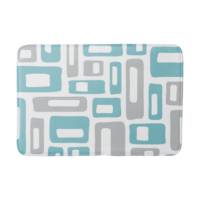 Mid Century Modern Abstract Pattern Bath Mat (Front)