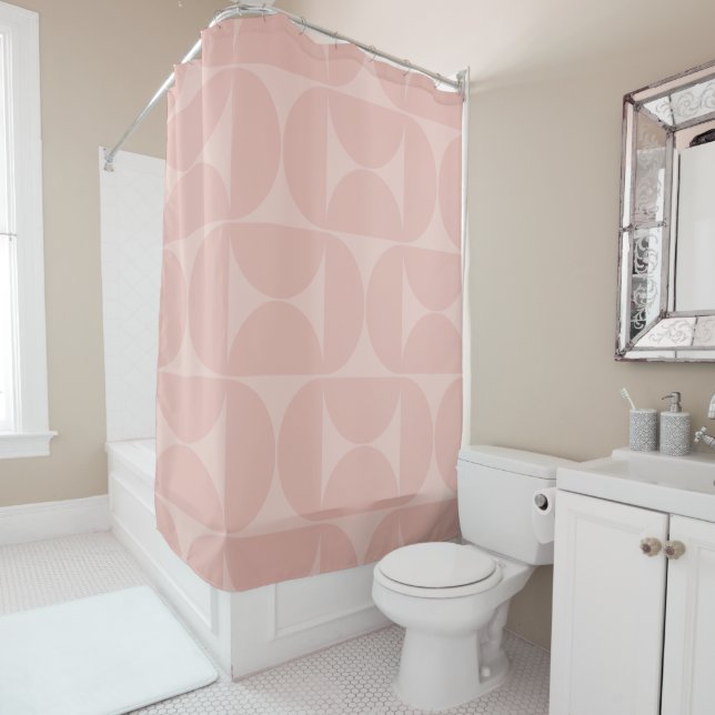 Mid Century Modern Abstract Pattern Blush Pink (In Situ)