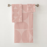 Mid Century Modern Abstract Pattern Blush Pink