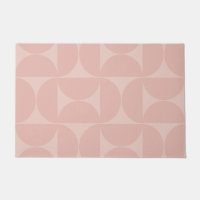 Mid Century Modern Abstract Pattern Blush Pink