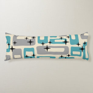 Mid Century Modern Abstract Pattern Body Pillow
