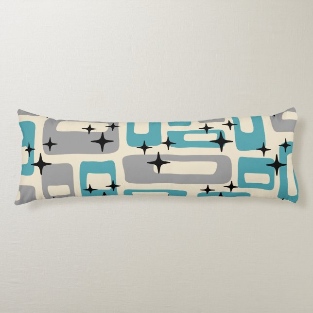 Mid Century Modern Abstract Pattern Body Pillow (Front)