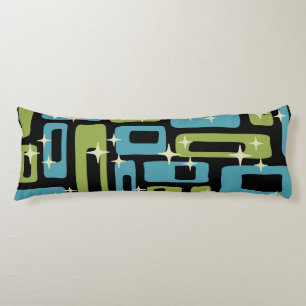 Mid Century Modern Abstract Pattern Body Pillow