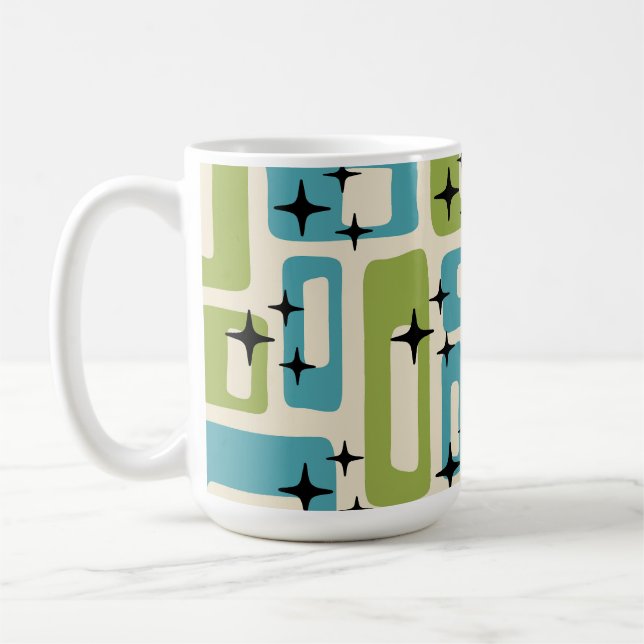 Mid Century Modern Abstract Pattern Coffee Mug (Left)