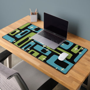 Mid Century Modern Abstract Pattern Desk Mat