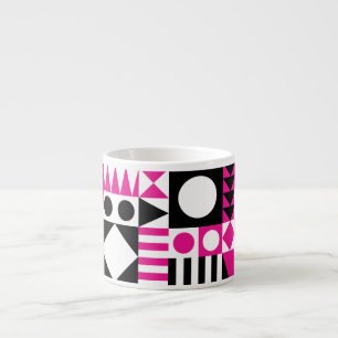 Mid-century modern abstract pattern. espresso cup