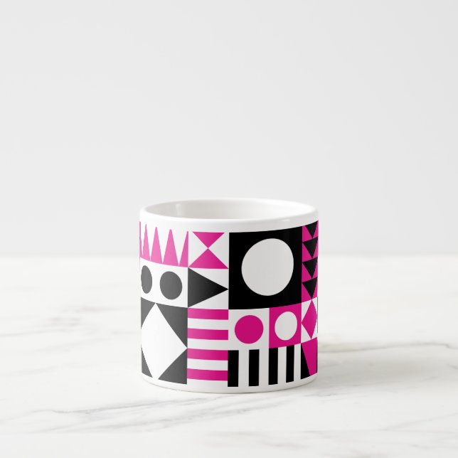 Mid-century modern abstract pattern. espresso cup (Front)