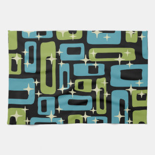 Mid Century Modern Abstract Pattern Kitchen Towel