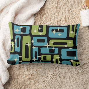 Mid Century Modern Abstract Pattern Lumbar Pillow