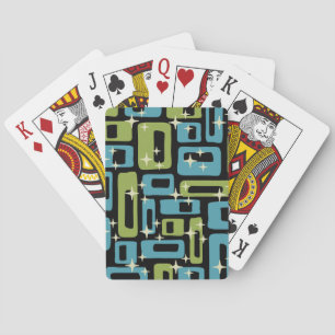 Mid Century Modern Abstract Pattern Playing Cards