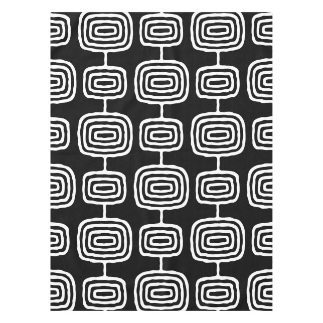 Mid Century Modern Abstract Pattern Tablecloth (Front)