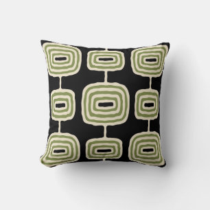 Mid Century Modern Abstract Pattern Throw Pillow