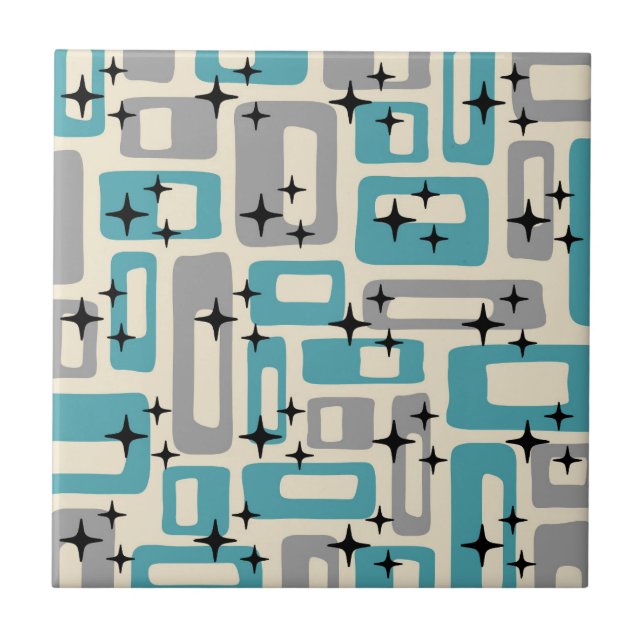 Mid Century Modern Abstract Pattern Tile (Front)