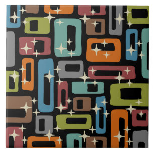 Mid-Century Modern Abstract Pattern Tile