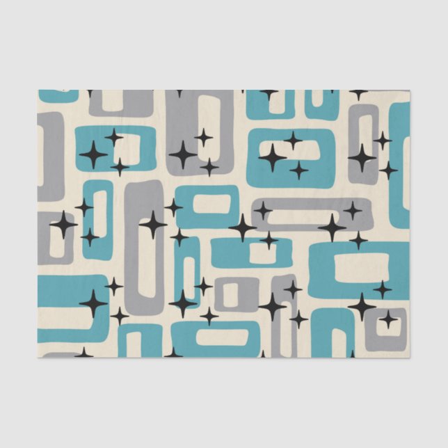 Mid Century Modern Abstract Pattern Tissue Paper (Front)