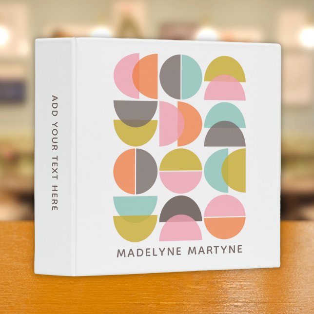Mid Century Modern Abstract Personalized Binder (Creator Uploaded)