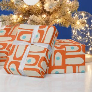 Mid Century Modern Abstract Piquet Geometric Wrapping Paper