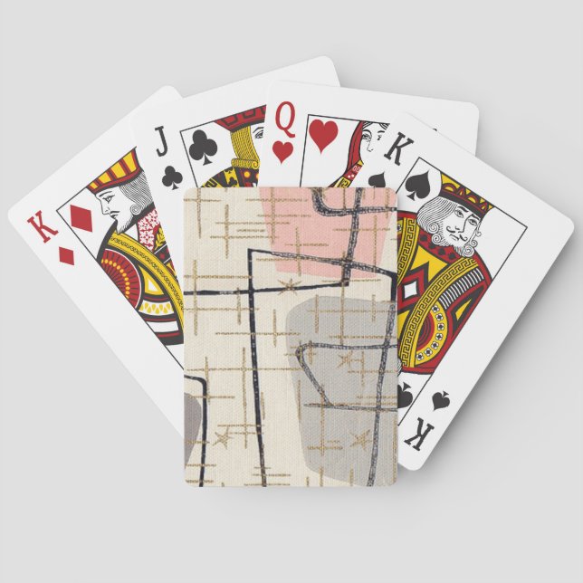 Mid Century Modern Abstract Playing Cards (Back)
