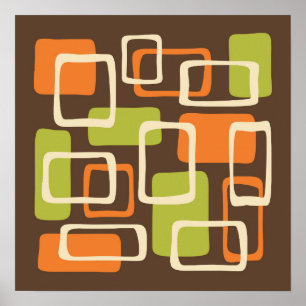 Mid Century Modern Abstract Poster