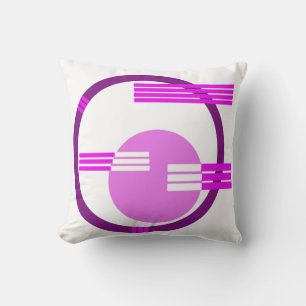 Mid-Century Modern Abstract - Purple Throw Pillow