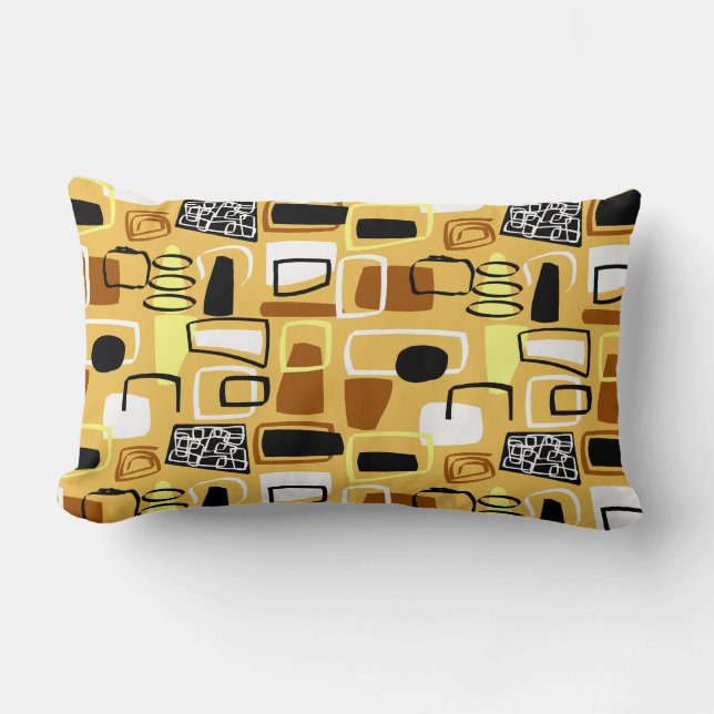 Mid-Century Modern Abstract Shapes Pillow #31 (Front)
