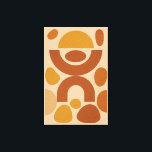 Mid-Century Modern Abstract Shapes Terracotta Wall Canvas Print<br><div class="desc">Add a touch of warmth to your home with this minimalist Mid-Century Modern abstract piece. Featuring geometric shapes and organic blobs in earthy terracotta,  ochre,  and mustard tones,  it’s the perfect addition to a cozy bedroom or bohemian-style living room. Simple,  stylish,  and timeless.</div>