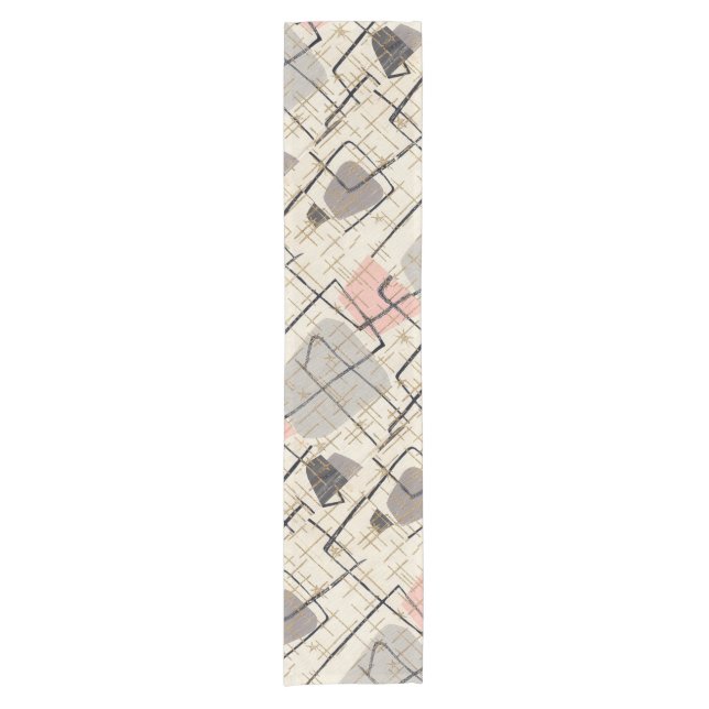 Mid Century Modern Abstract Table Runner (Front)