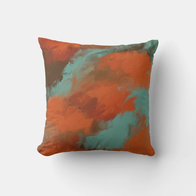 Mid Century Modern Abstract Throw Pillow (Front)