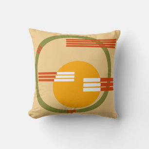 Mid-Century Modern Abstract Throw Pillow