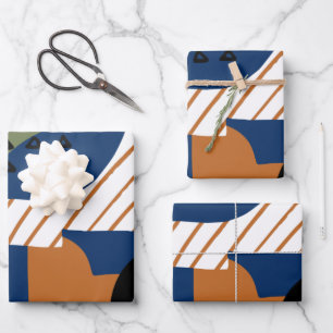 Mid Century Modern Abstract Wrapping Paper Sheet