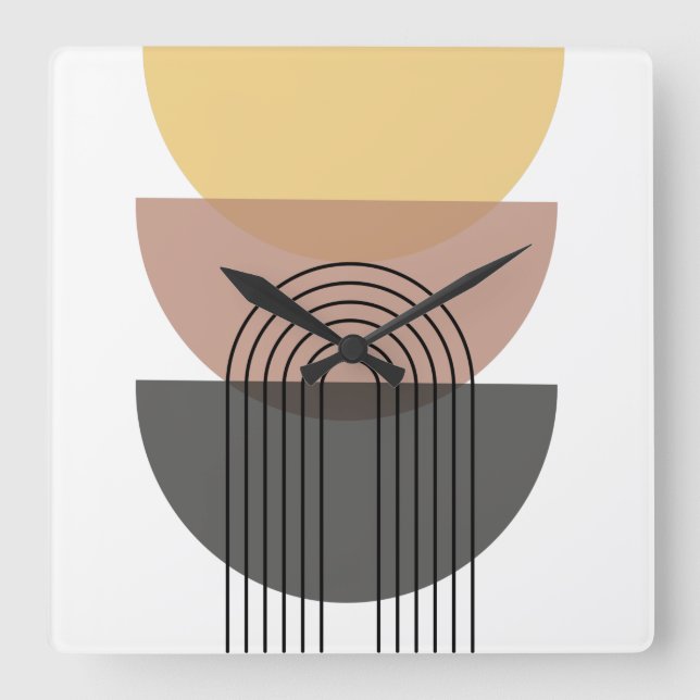 Mid Century Modern Acrylic Wall Clock (Front)